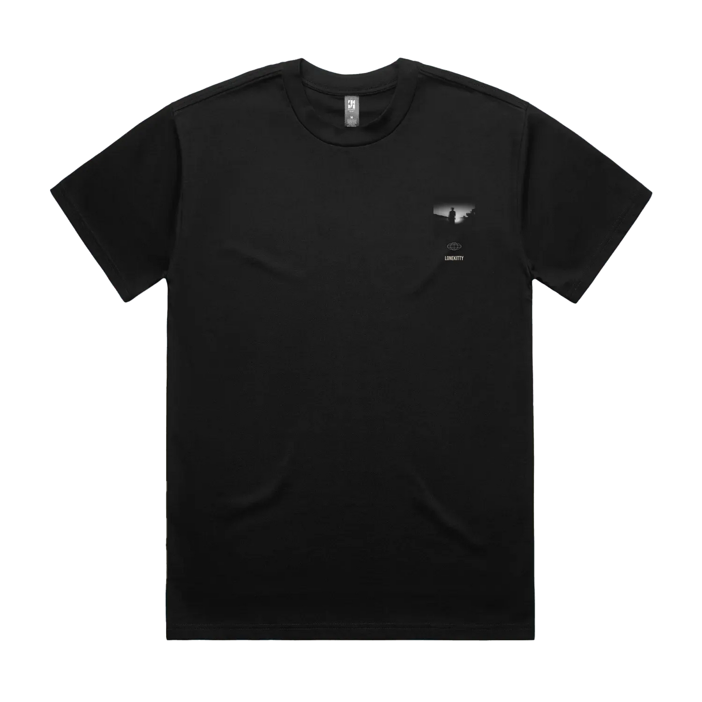 Black front flat lay
