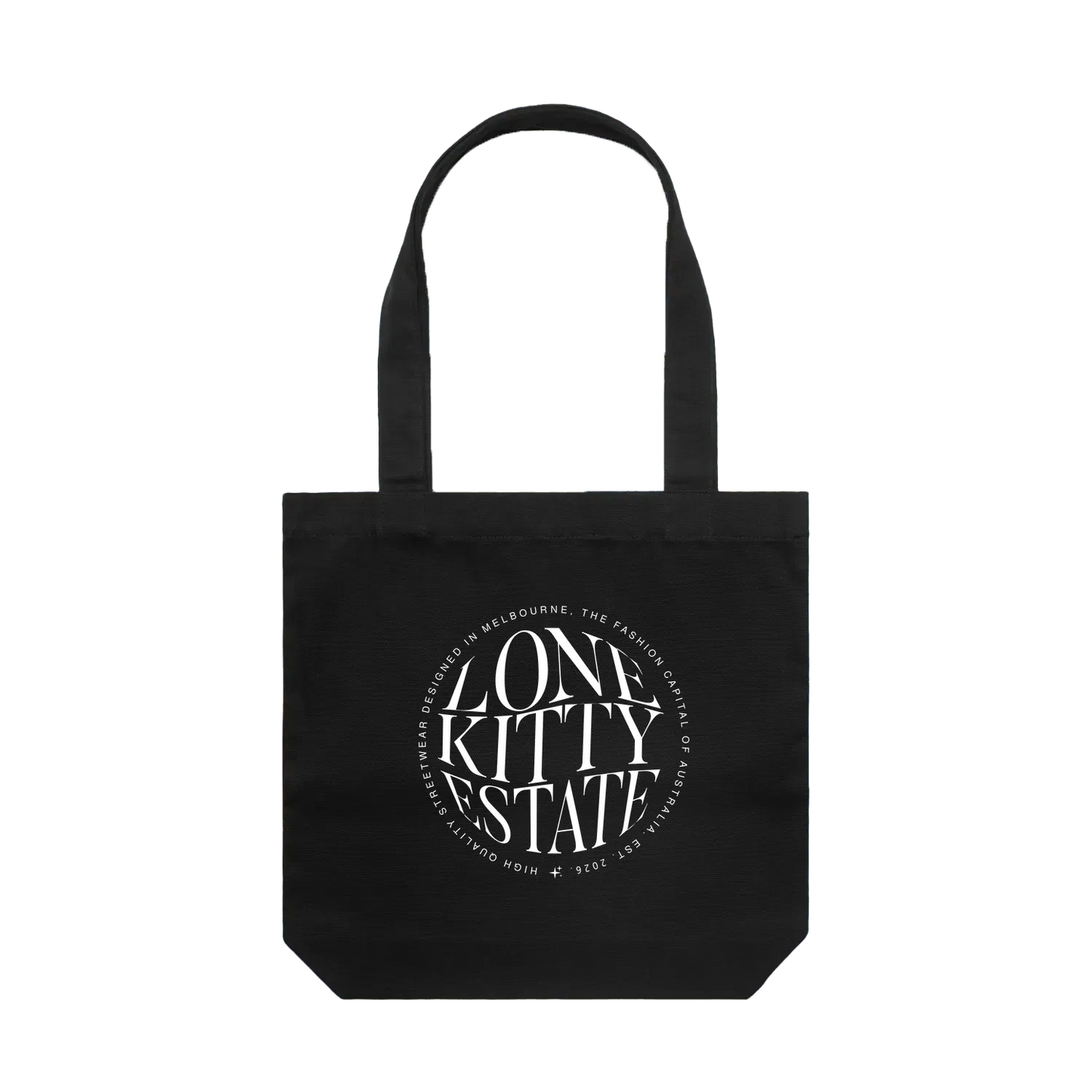 Black front flat lay