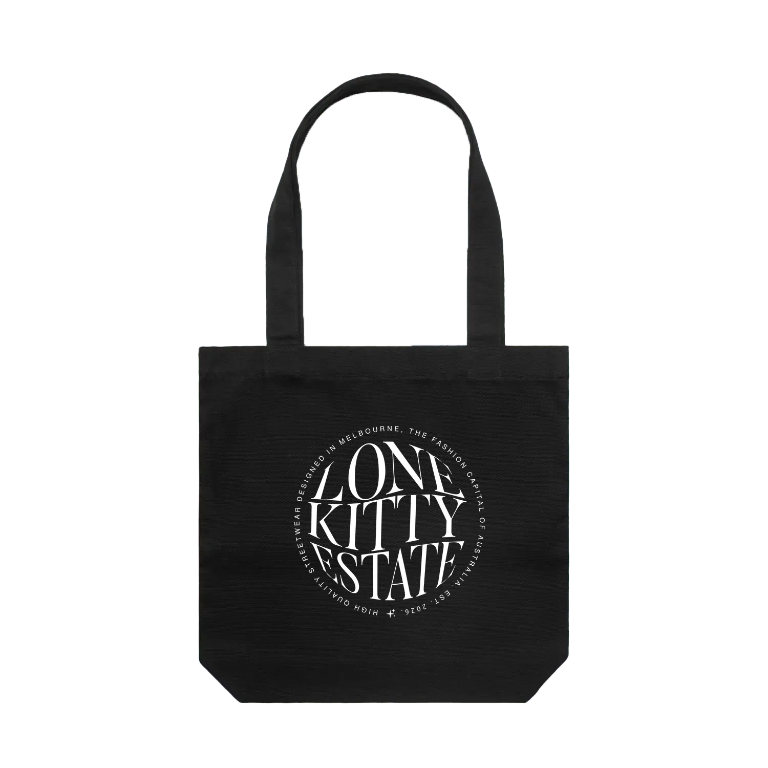 Black front flat lay