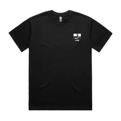 Black front flat lay