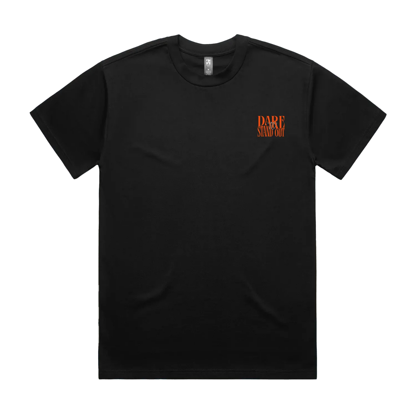 Black front flat lay