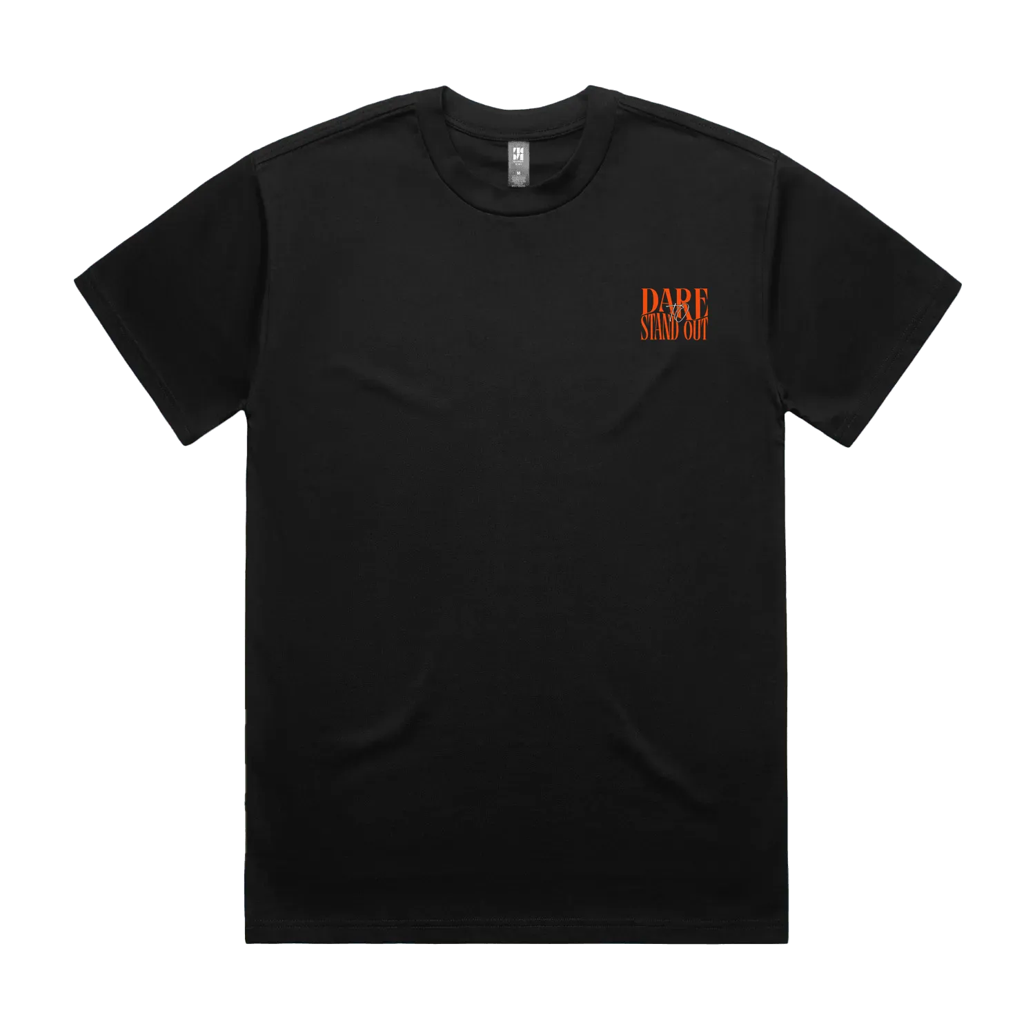 Black front flat lay