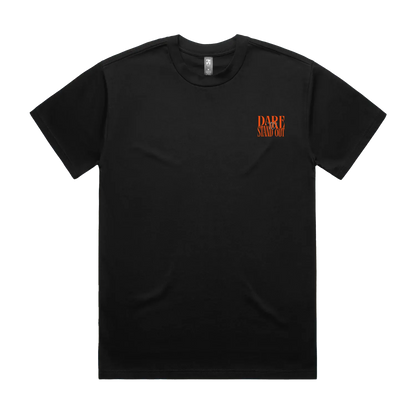 Black front flat lay
