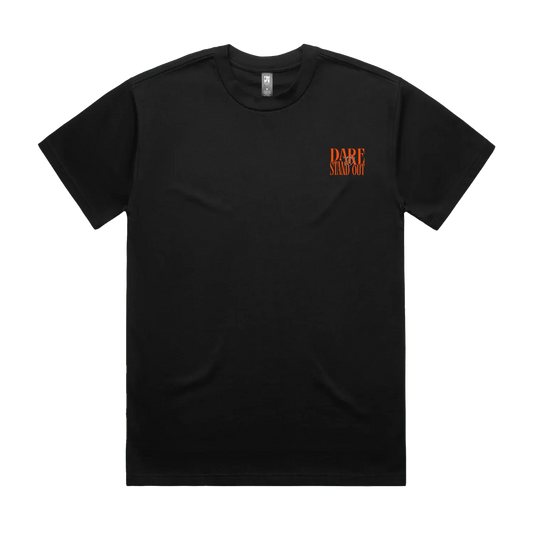 Black front flat lay