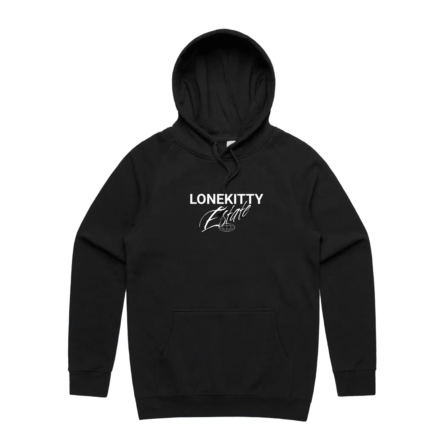 Black front flat lay