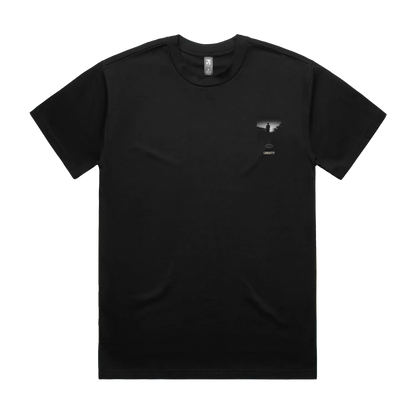 Black front flat lay