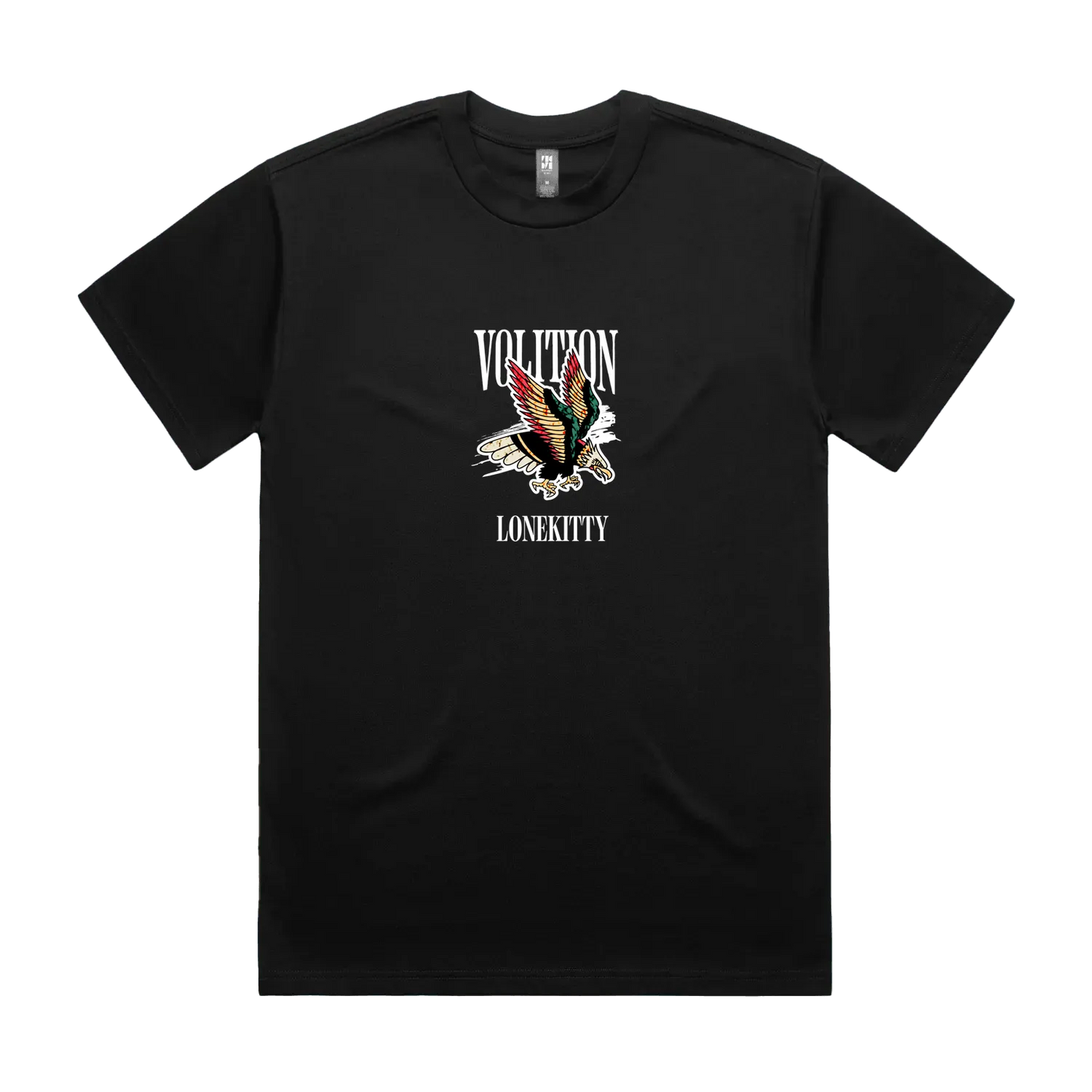 Black front flat lay