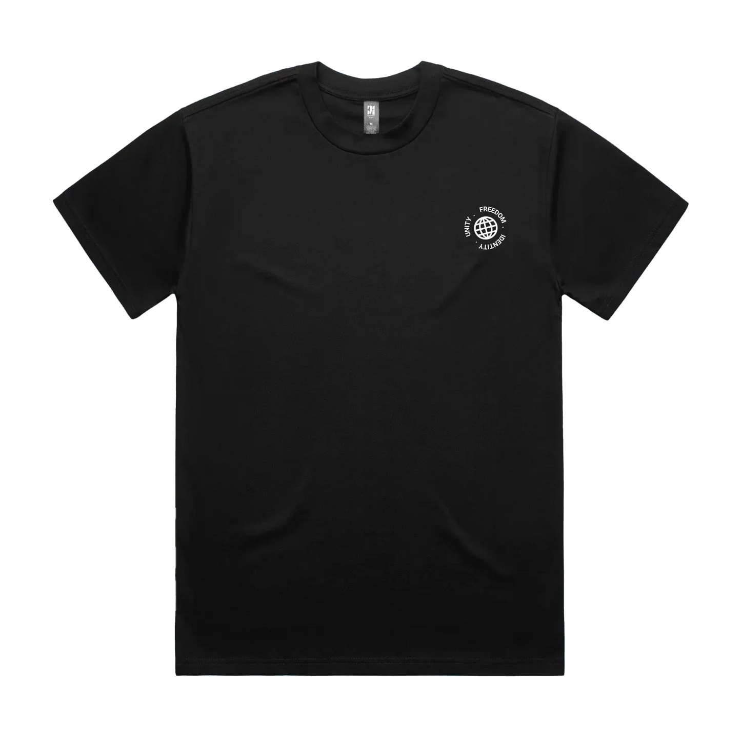 Black front flat lay