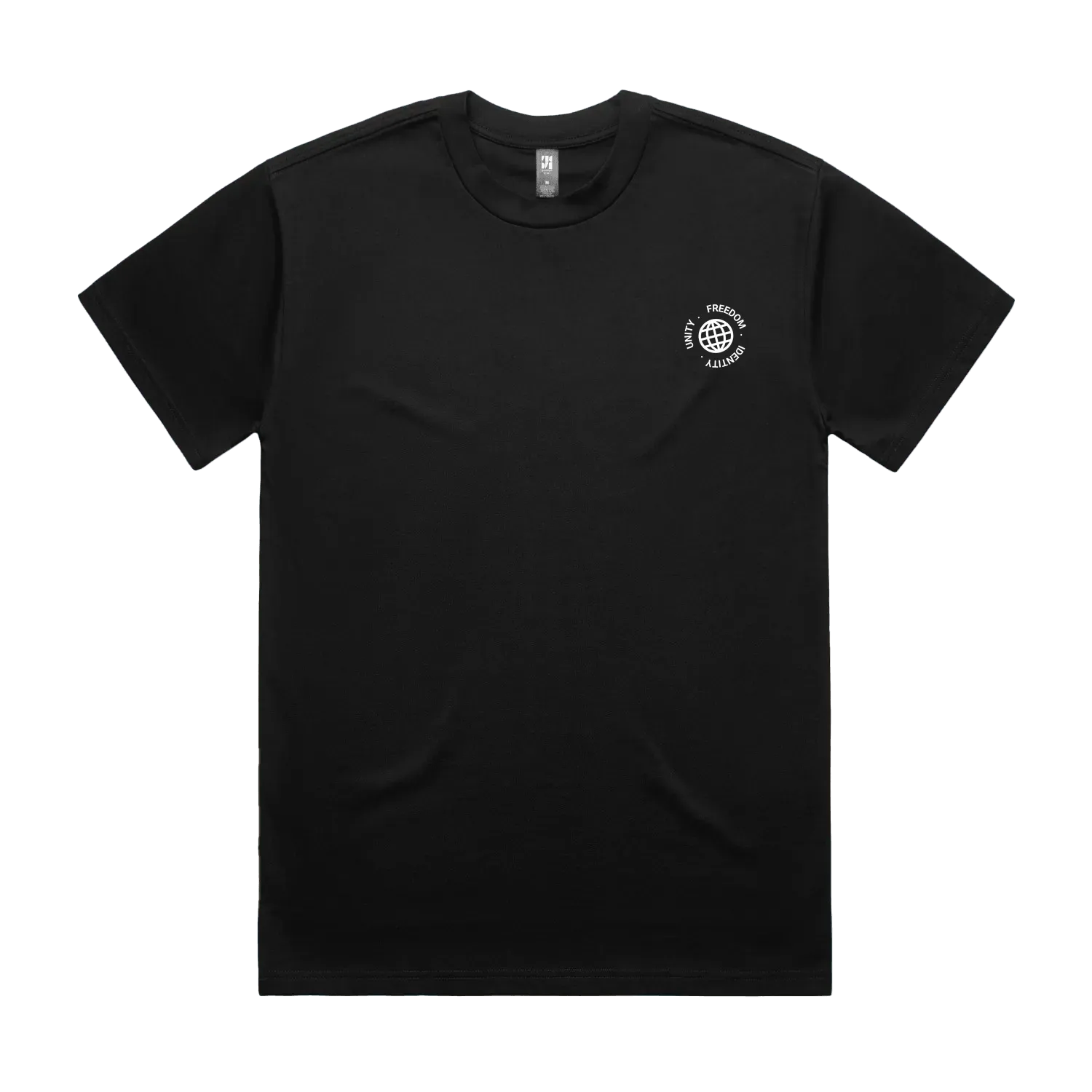 Black front flat lay