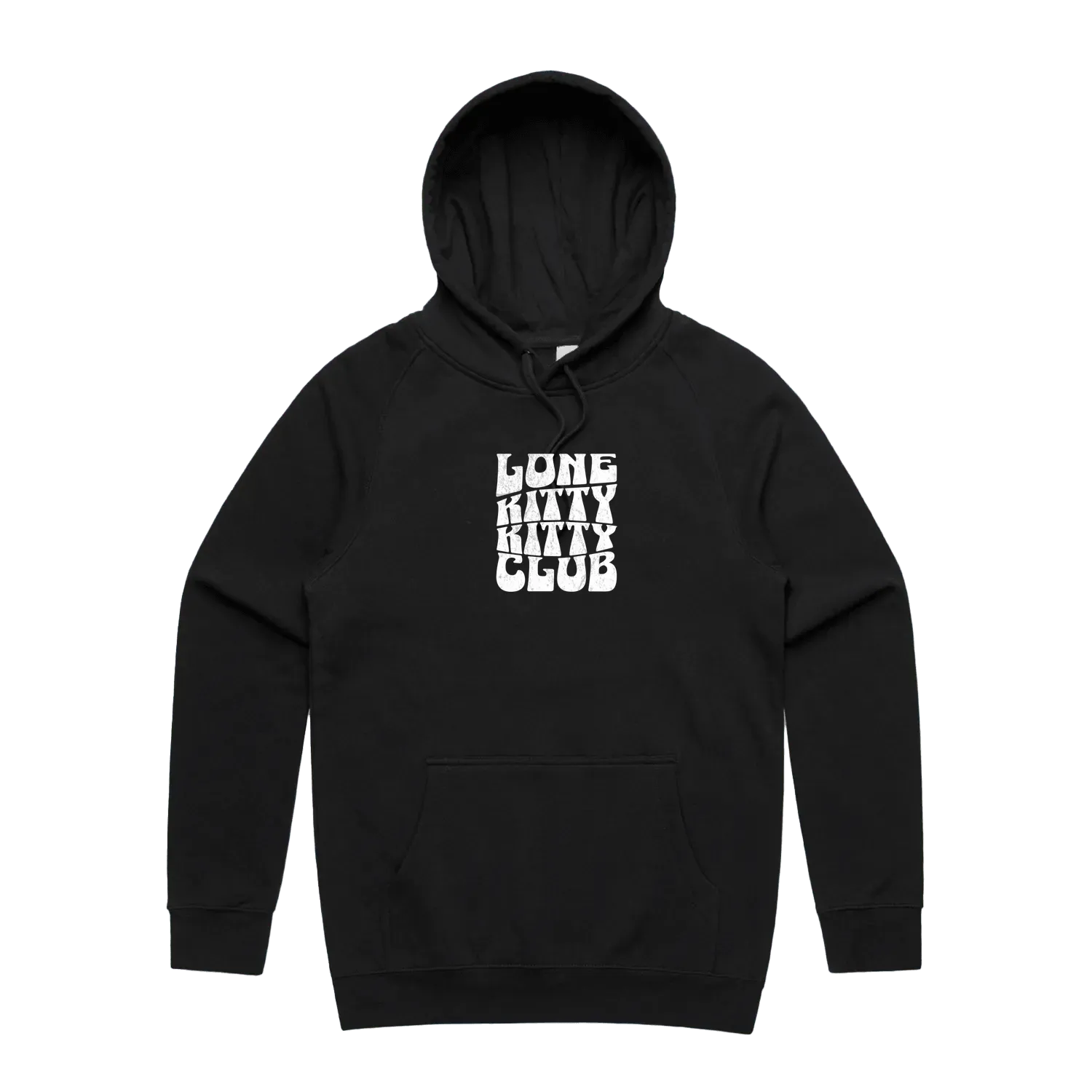 Black front flat lay