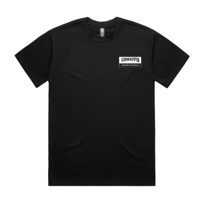 Black front flat lay