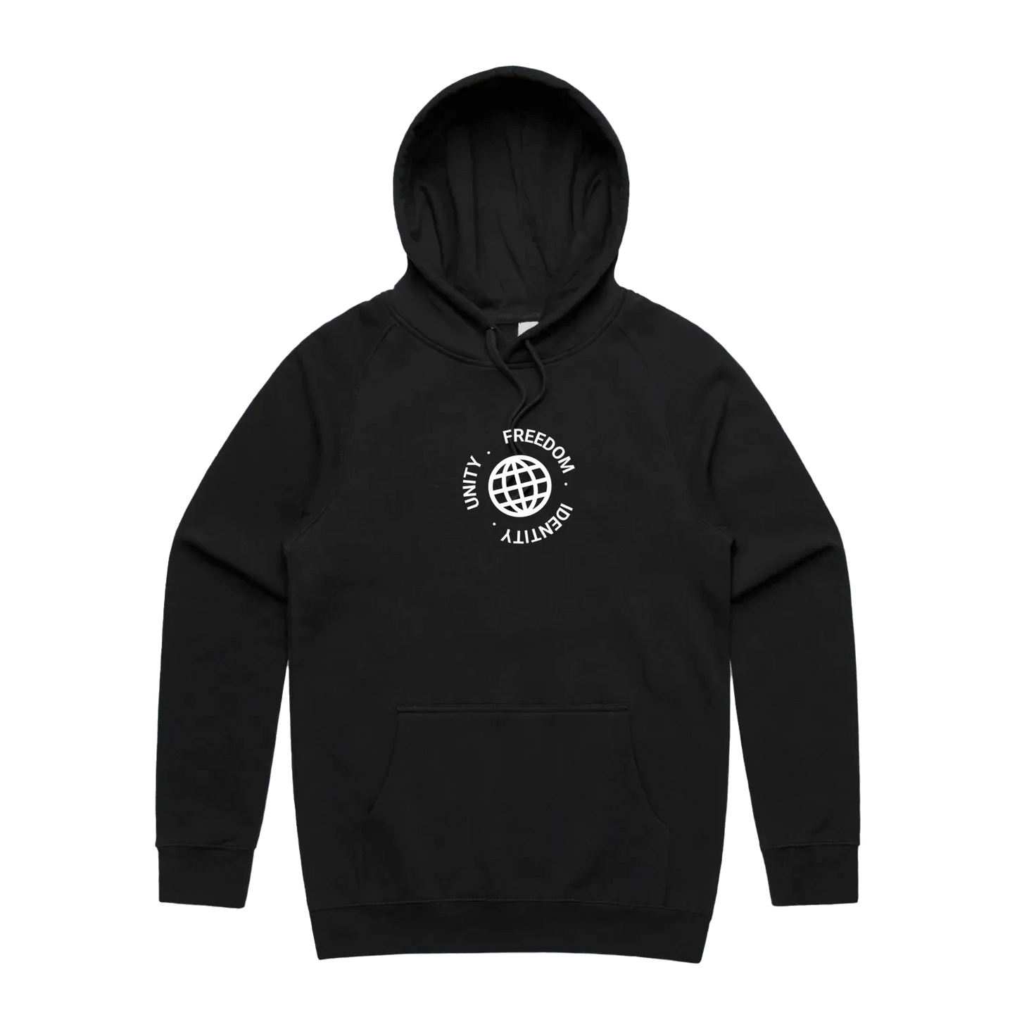 Black front flat lay
