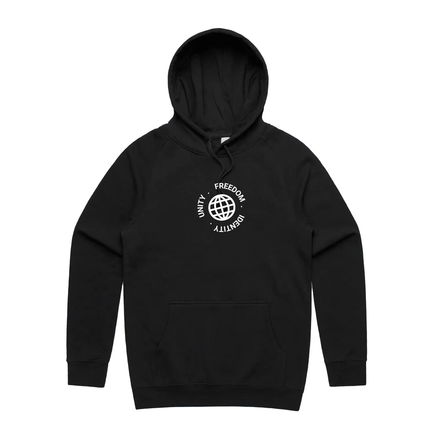 Black front flat lay