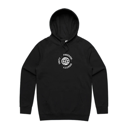 Black front flat lay