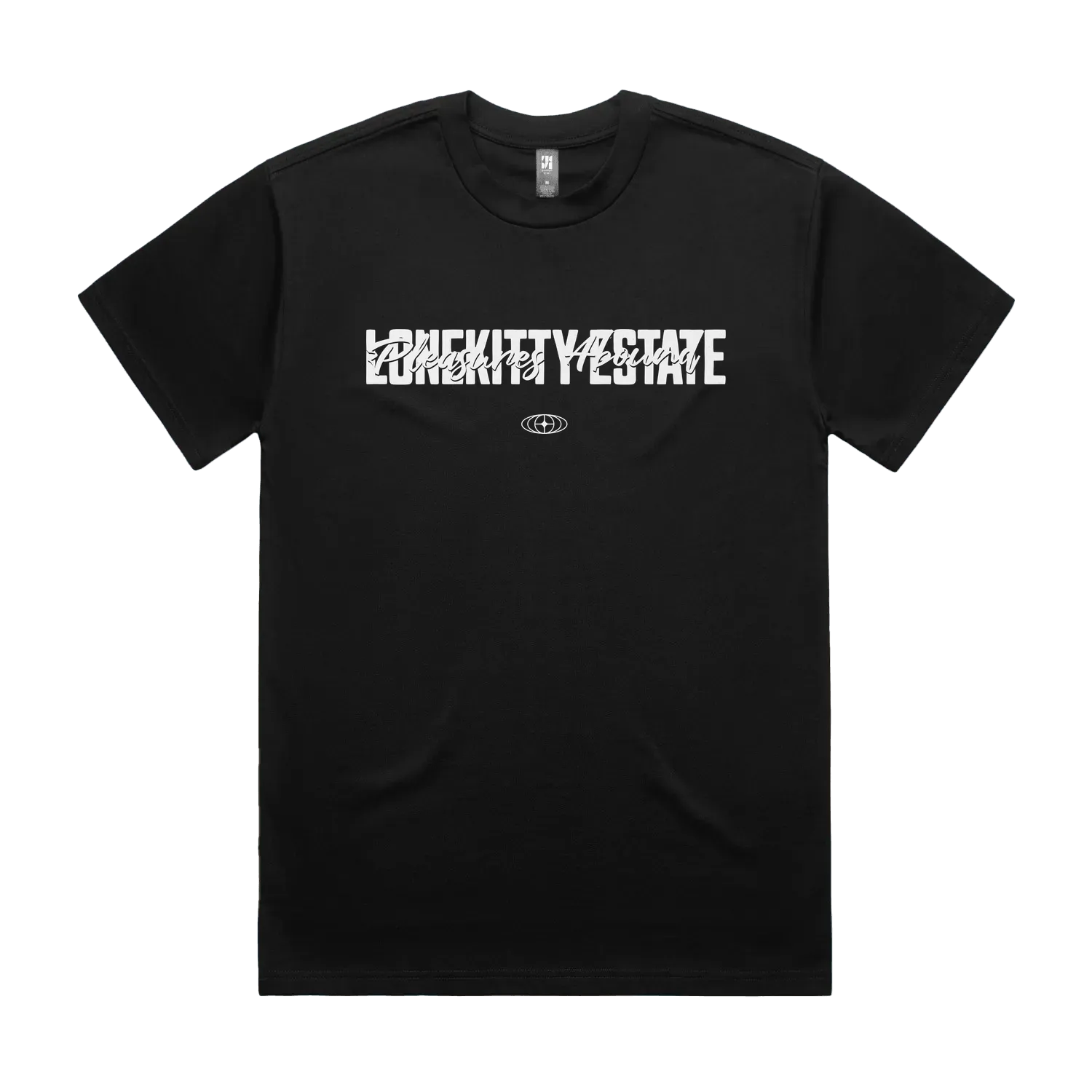 Black front flat lay