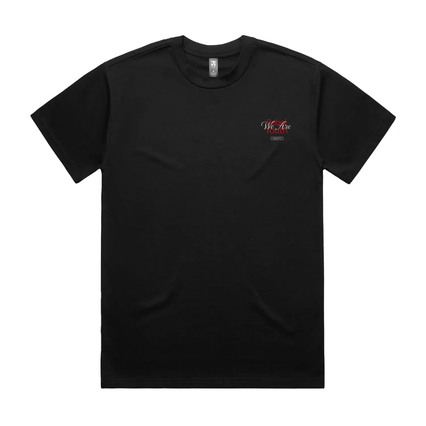 Black front flat lay