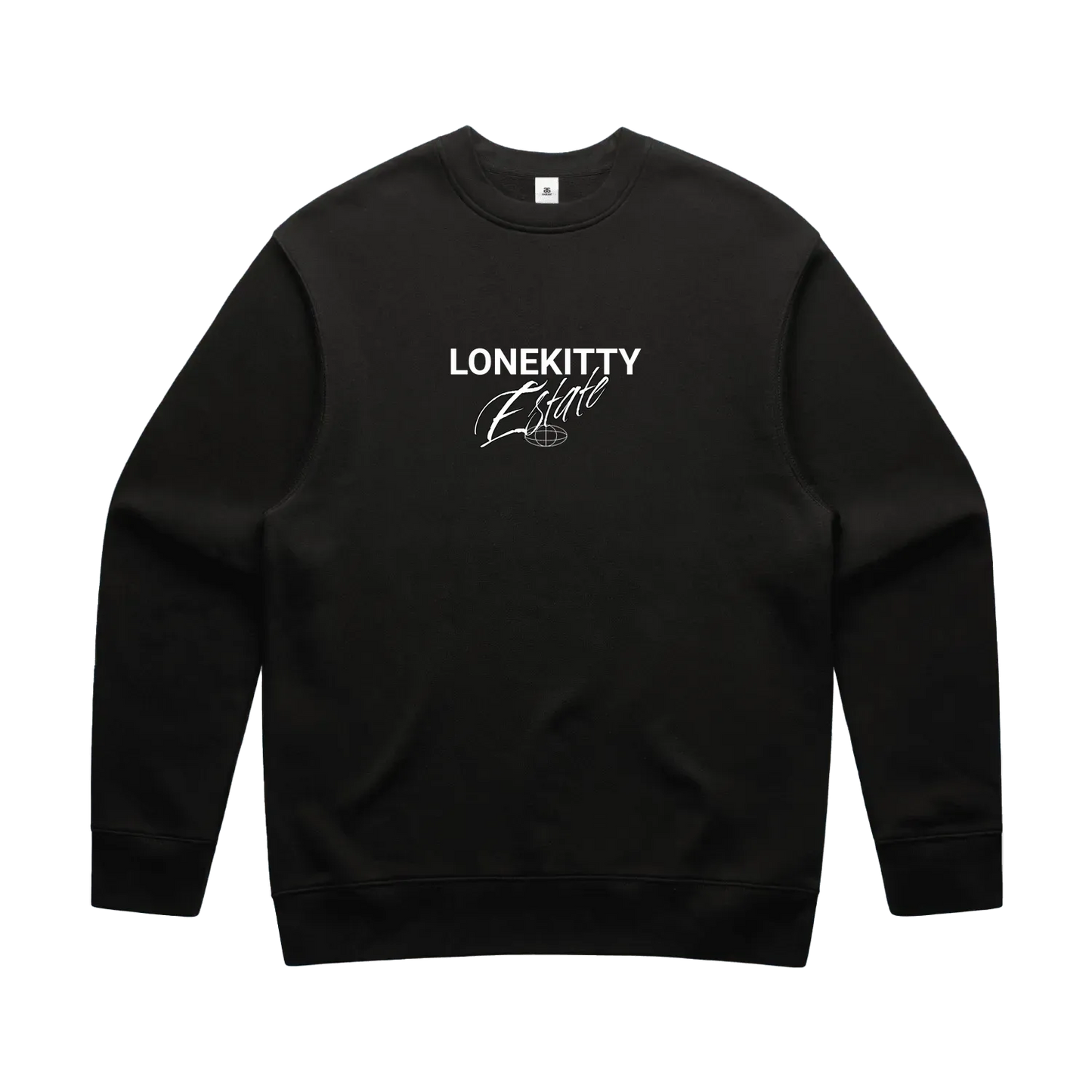 Black front flat lay