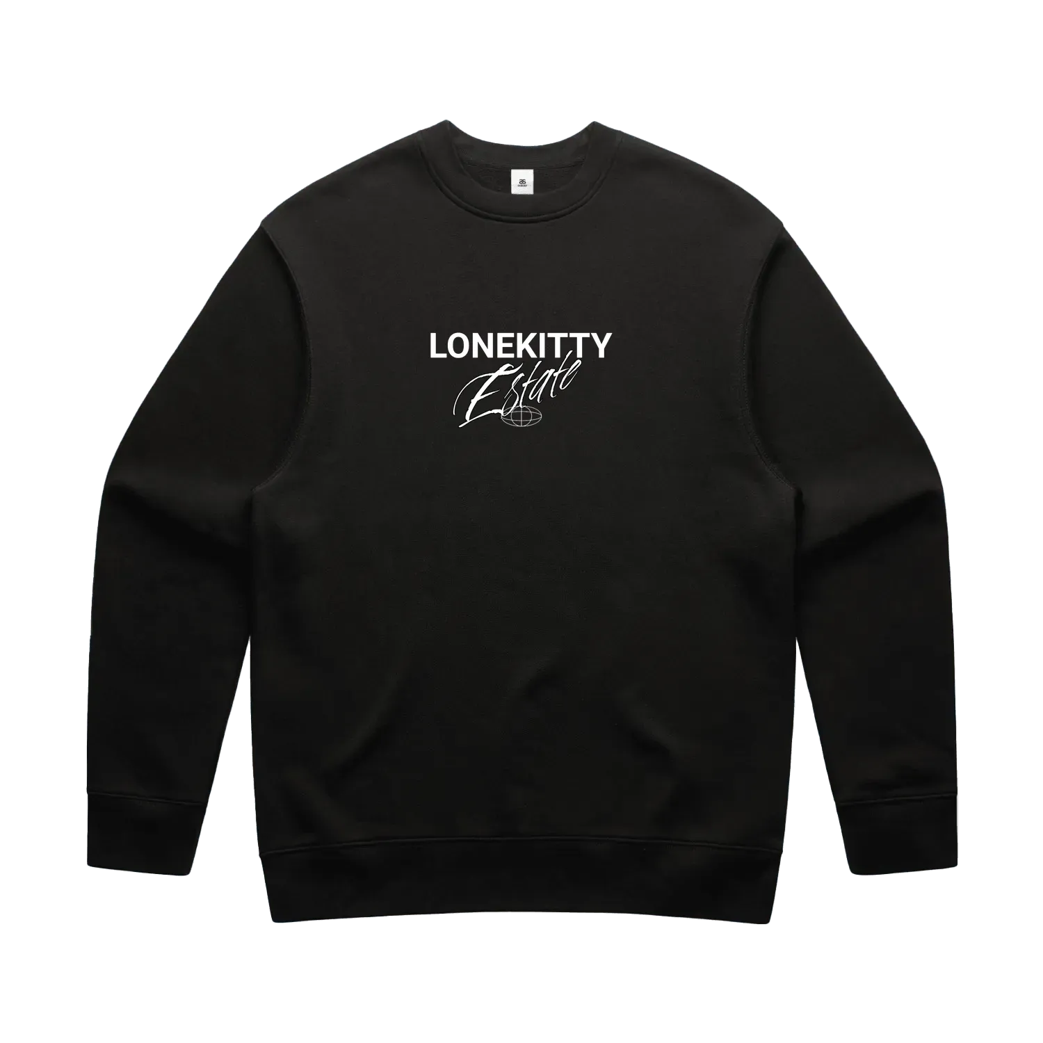 Black front flat lay