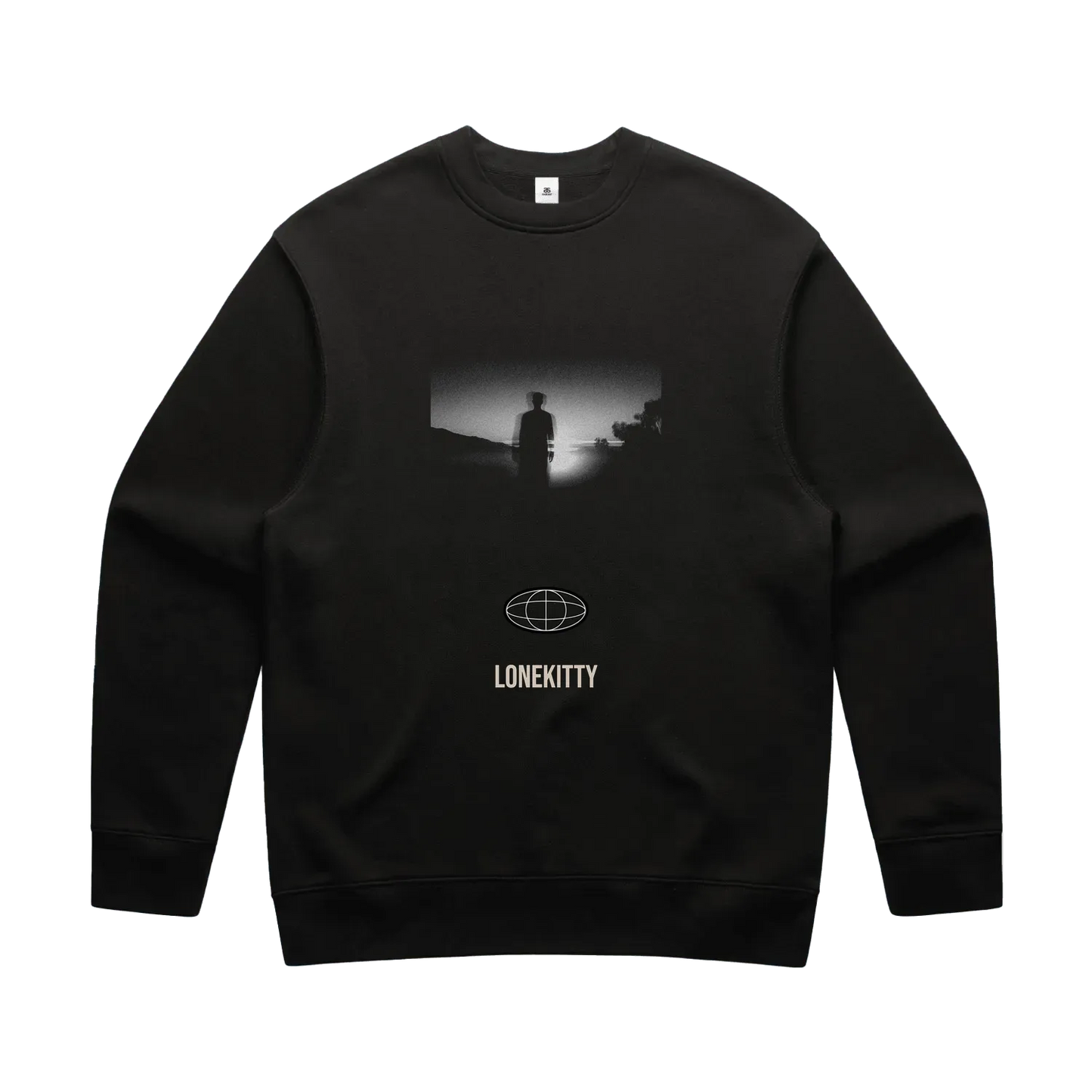 Black front flat lay