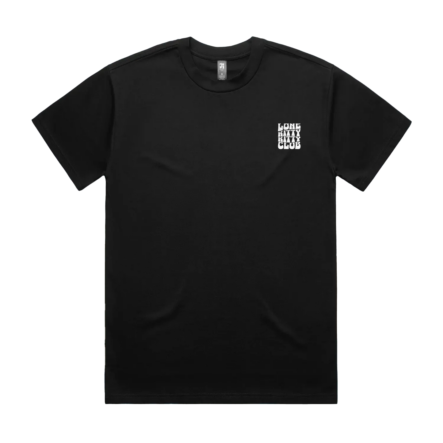 Black front flat lay