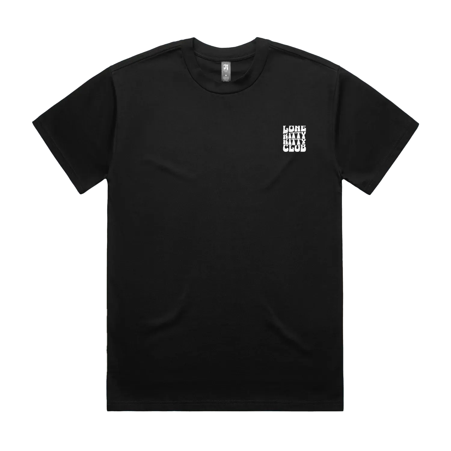 Black front flat lay