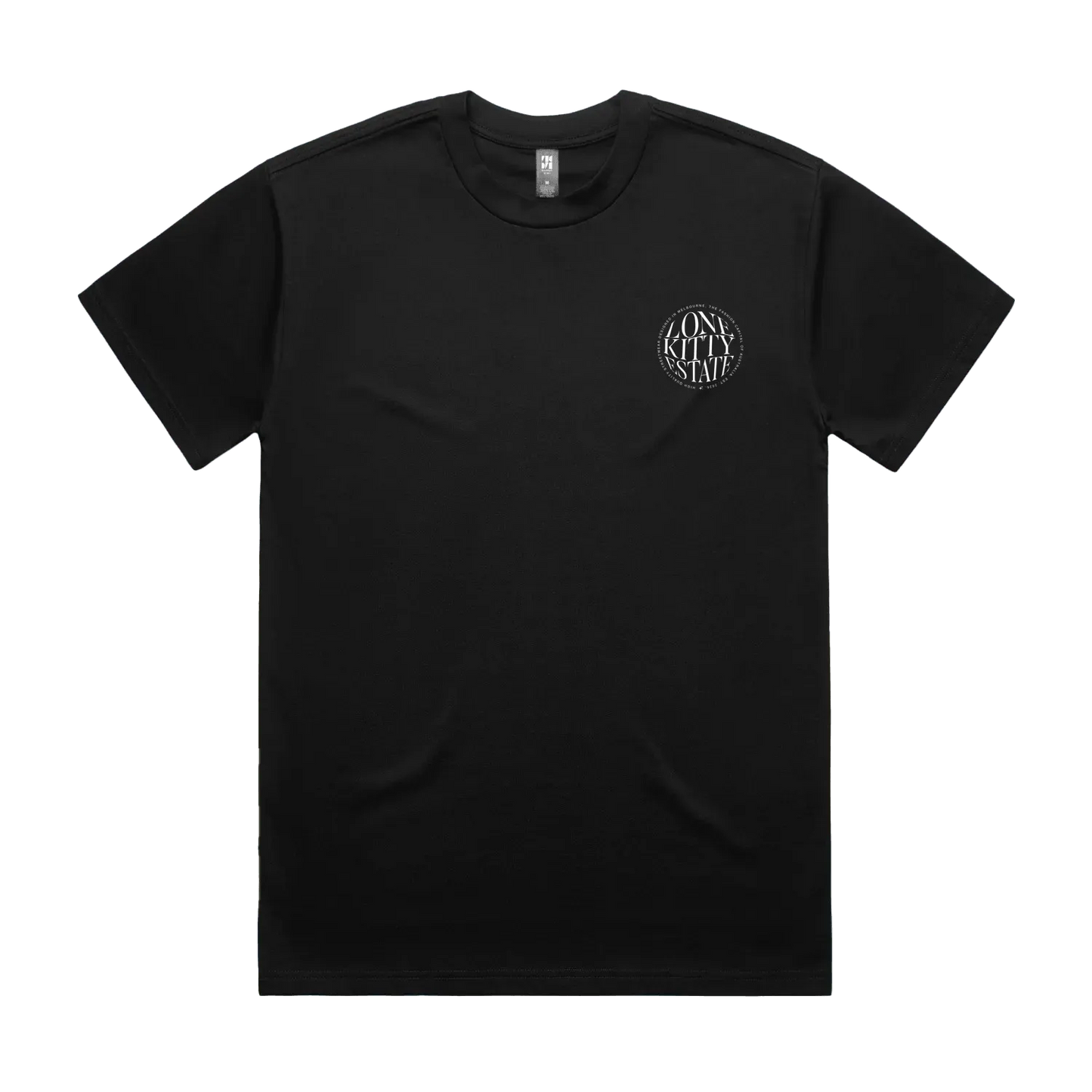 Black front flat lay