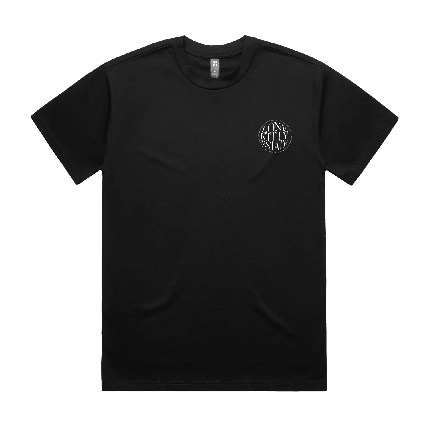 Black front flat lay