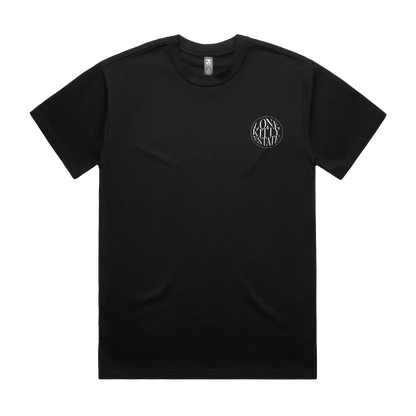 Black front flat lay