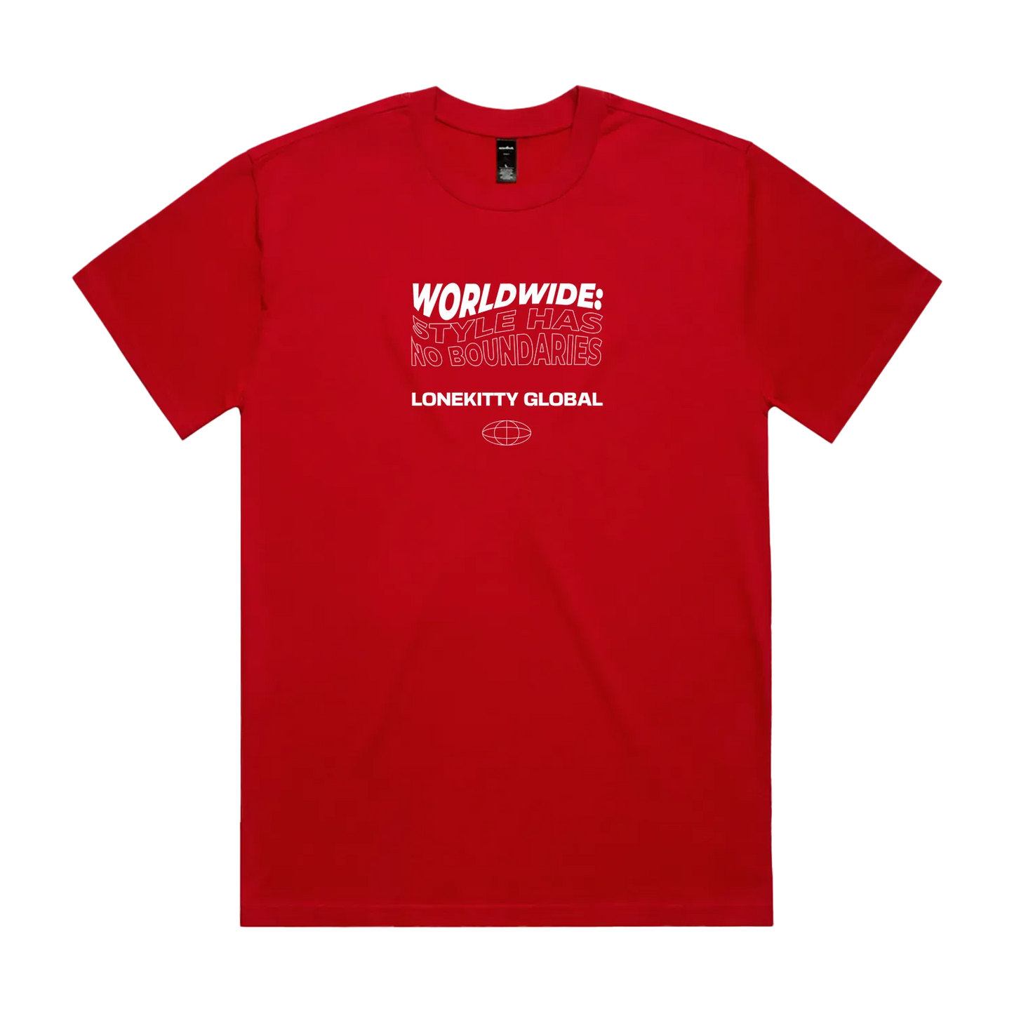 Red front flat lay
