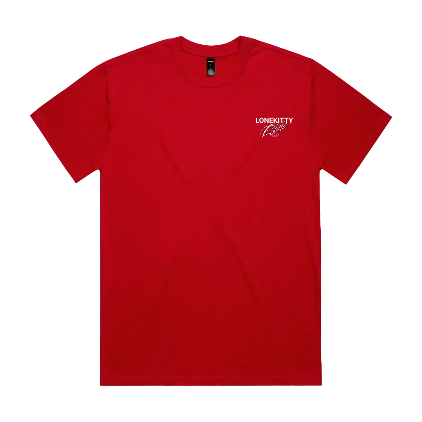 Red front flat lay