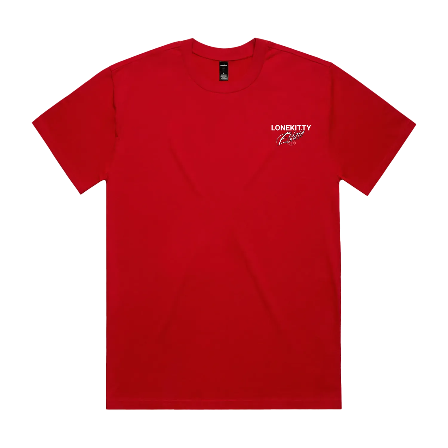 Red front flat lay