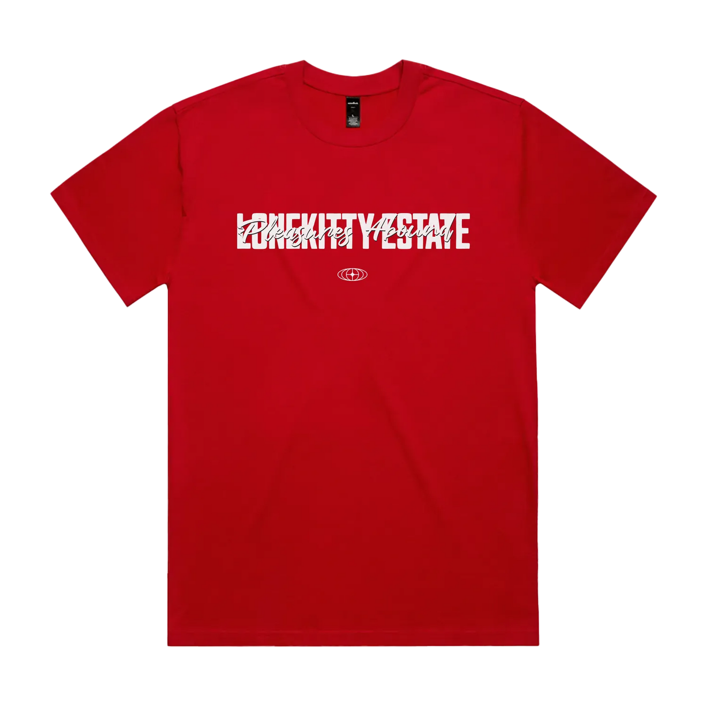 Red front flat lay