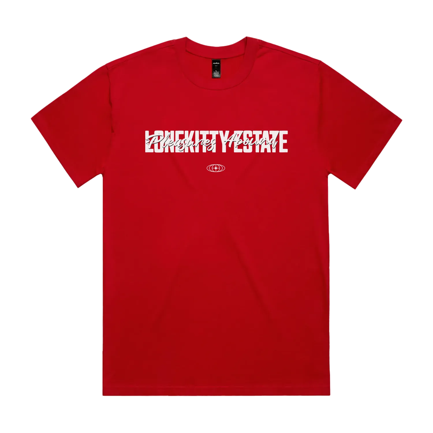 Red front flat lay