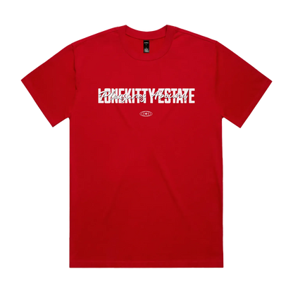 Red front flat lay