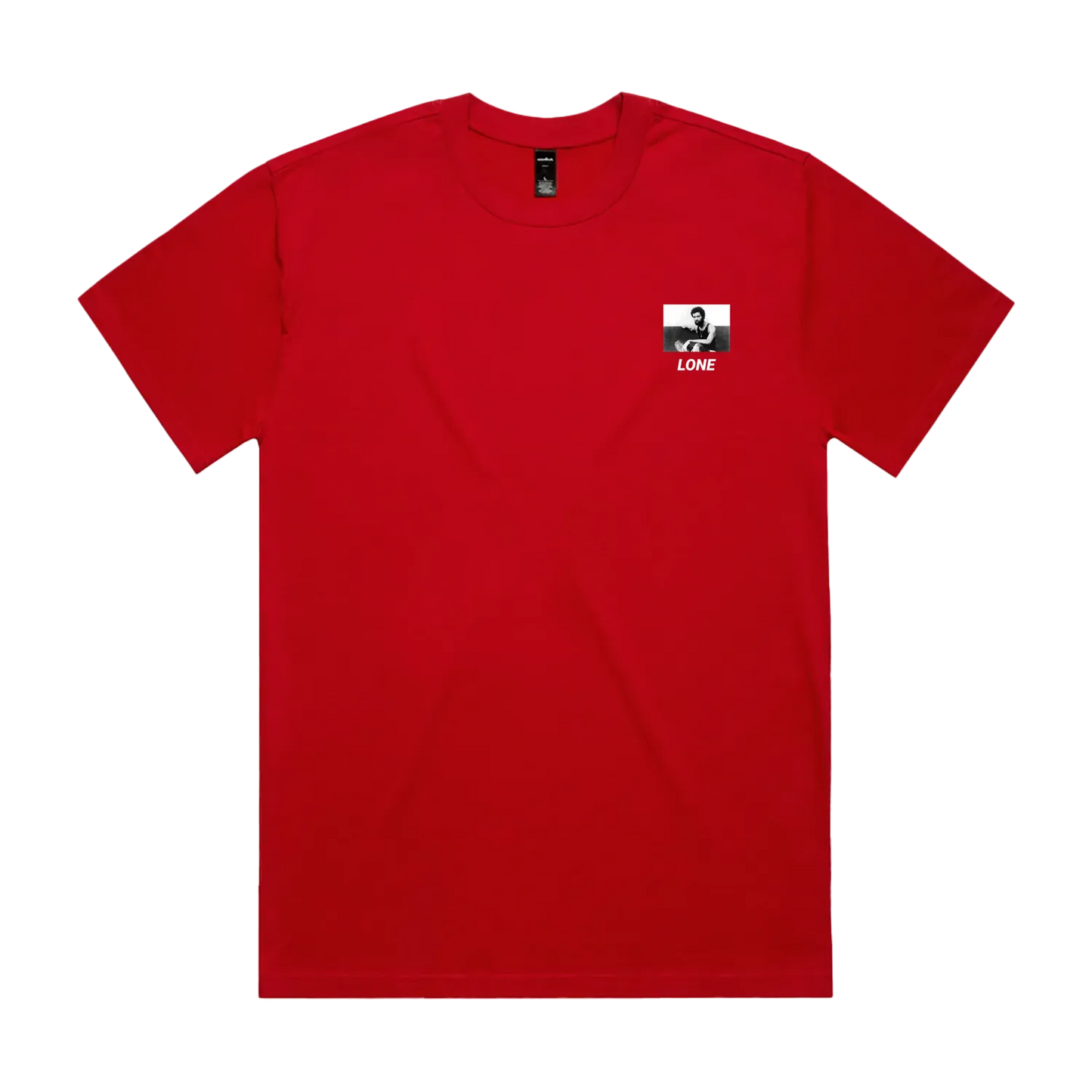 Red front flat lay