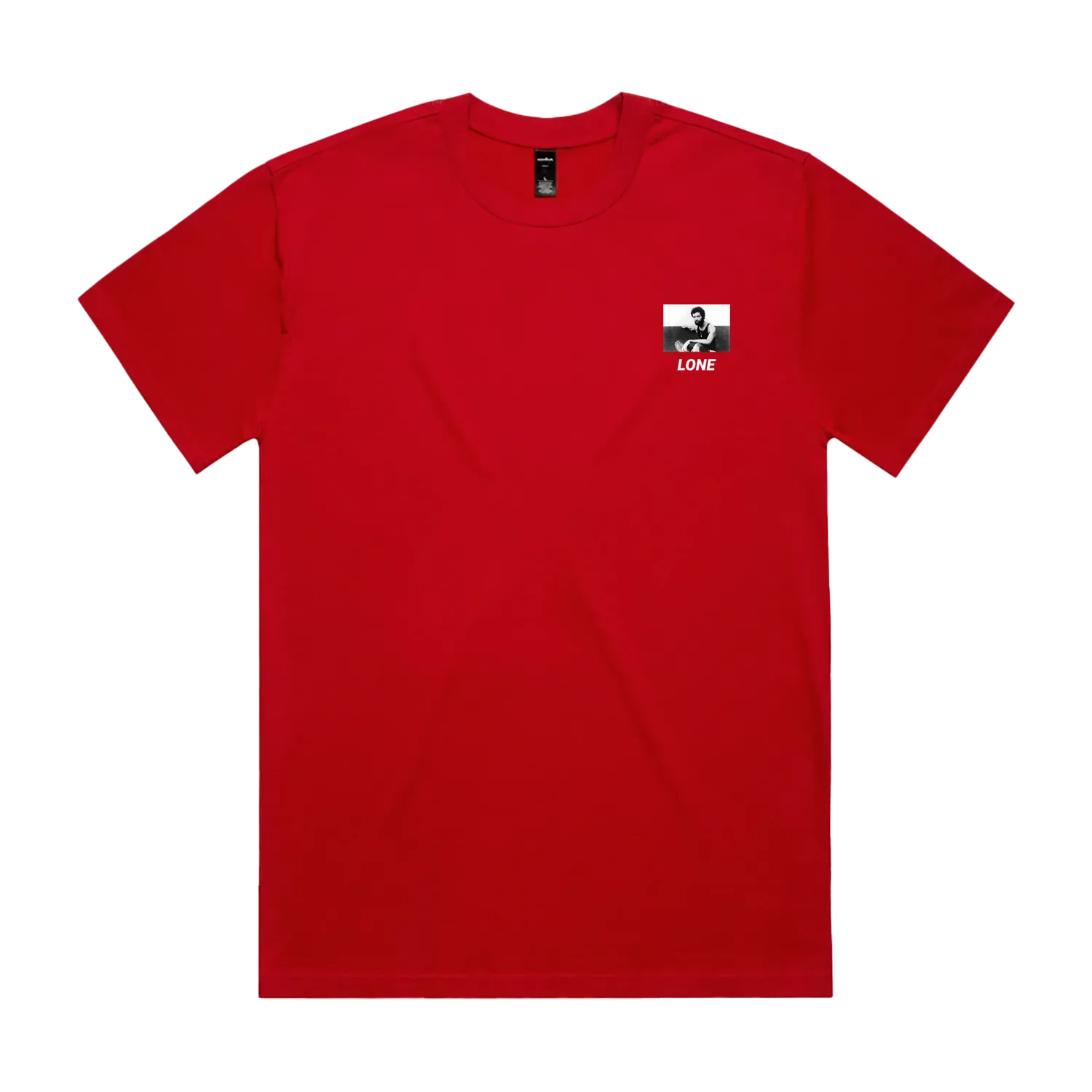 Red front flat lay
