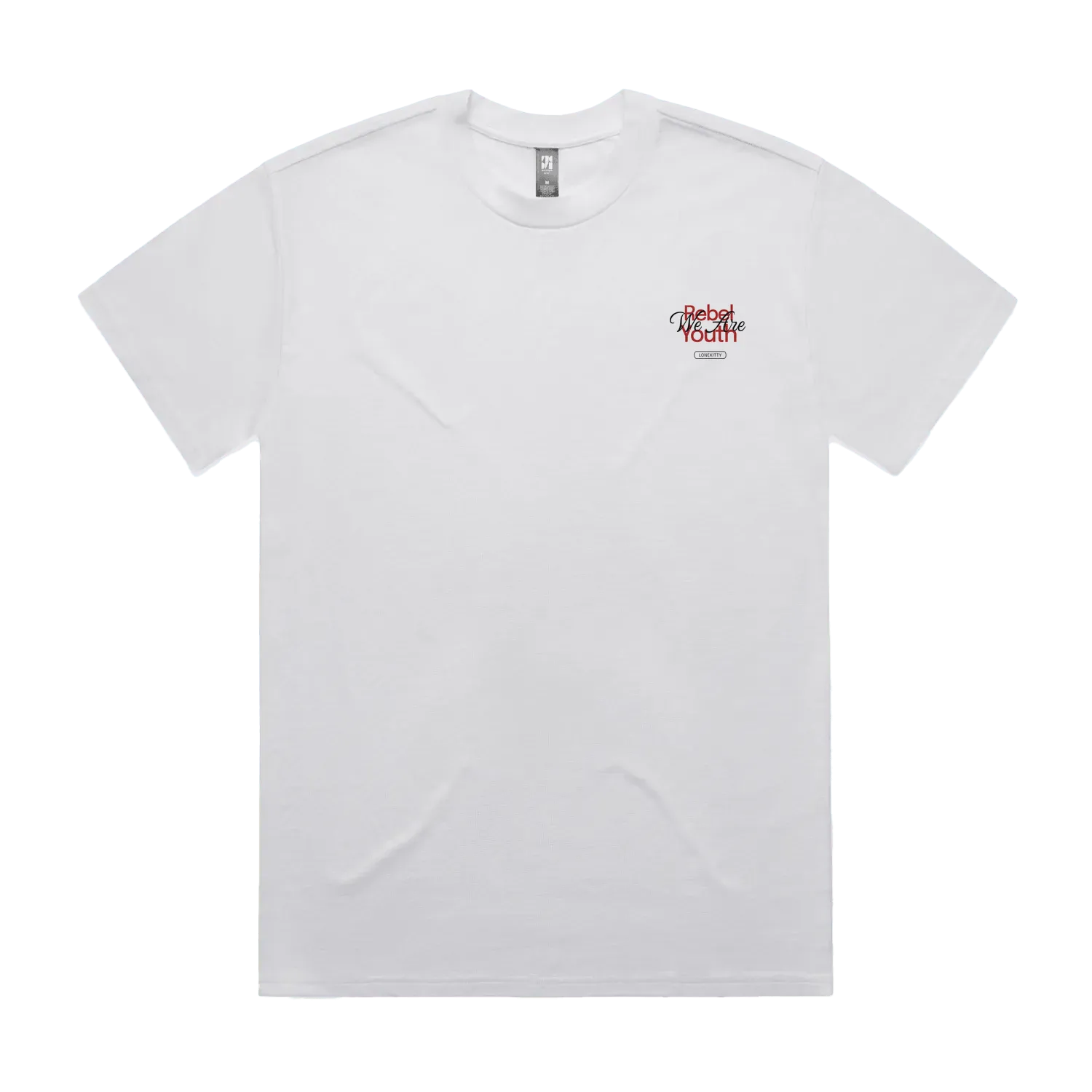 White front flat lay